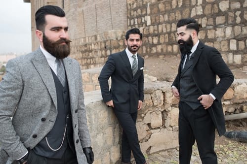 Omer Nihad (left), Goran Pshtiwan (centre) and Ahmed Nauzad (right) are some of Iraqi Kurdistan's best-dressed assets