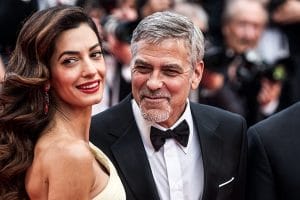Amal Clooney and George Clooney attend the screening of 'Money Monster' at the annual 69th Cannes Film Festival at Palais des Festivals on May 12, 2016 in Cannes, France. (Photo by Elyxandro Cegarra/NurPhoto) *** Please Use Credit from Credit Field ***