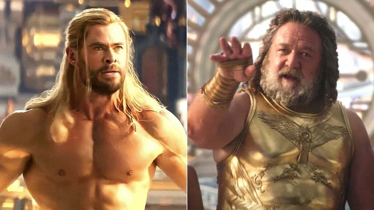 GANDINGAN CHRIS HEMSWORTH & RUSSELL CROWE DALAM THOR: LOVE AND THUNDER