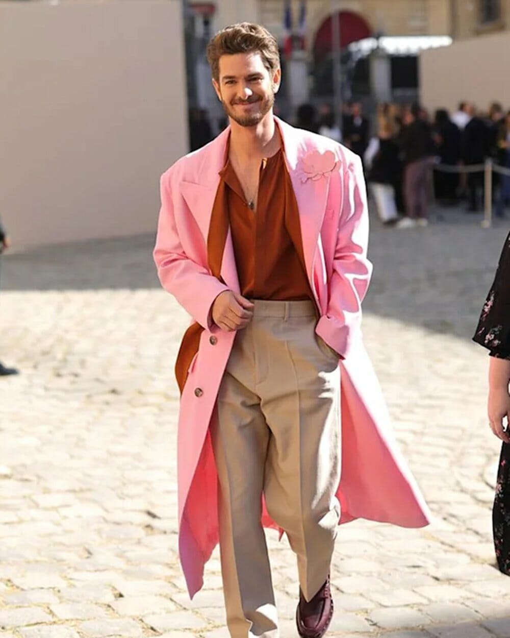 Andrew Garfield di paris fashion week