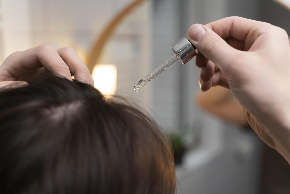 Minoxidil ialah rawatan topikal yang diluluskan oleh FDA yang boleh membantu menggalakkan pertumbuhan semula rambut dan melambatkan keguguran rambut kepala botak.
