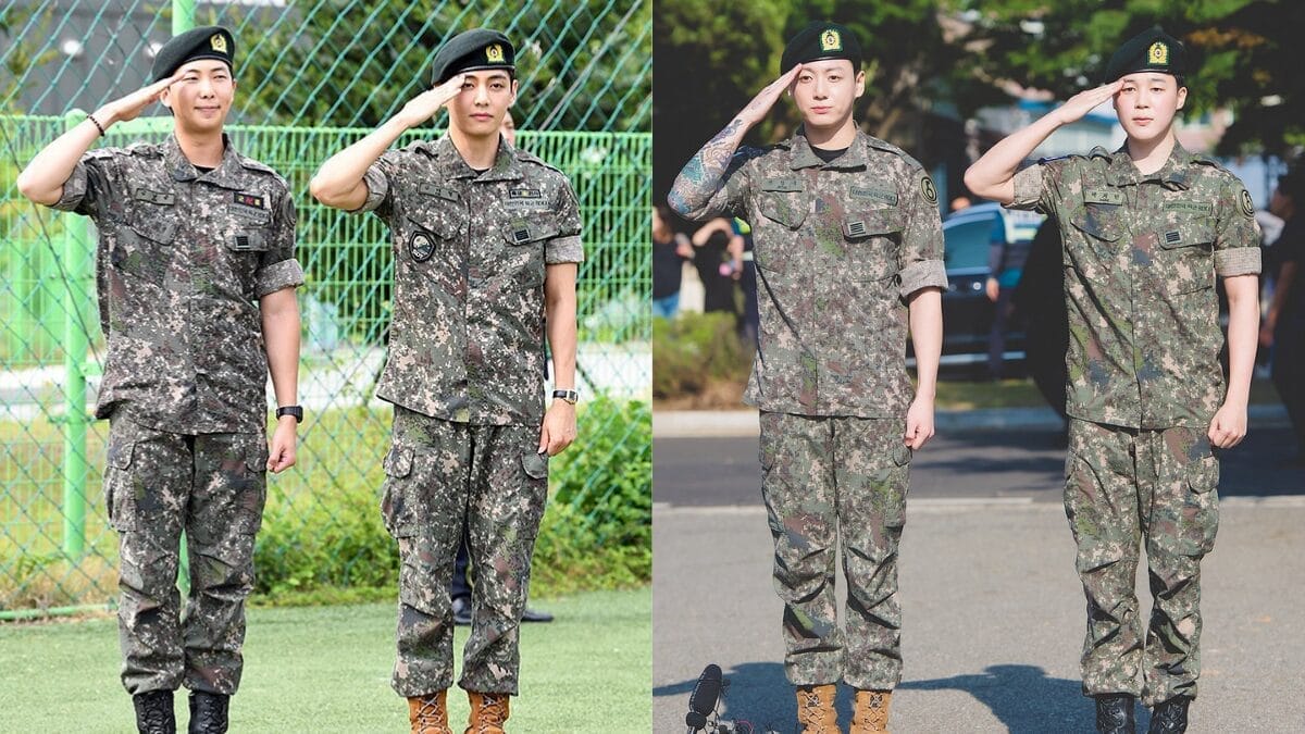 RM, V, JIMIN & JUNGKOOK BTS KEMBALI DARI PERKHIDMATAN TENTERA